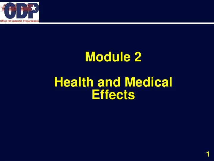 module 2 health and medical effects