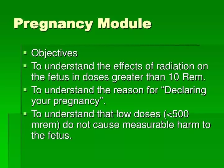 pregnancy module