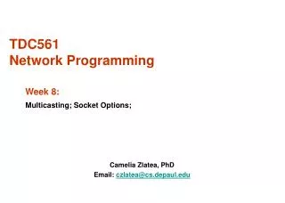 TDC561 Network Programming