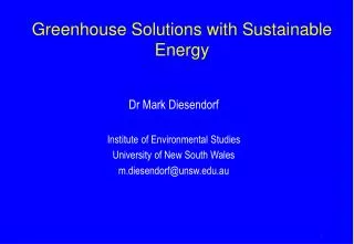 Greenhouse Solutions with Sustainable Energy
