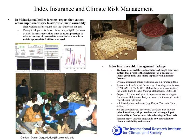 index insurance and climate risk management
