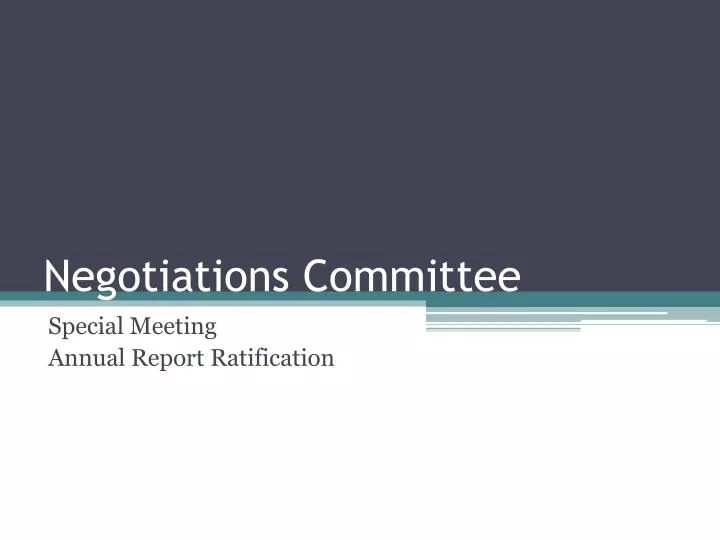 negotiations committee