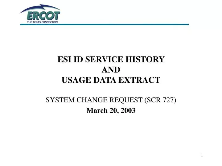 esi id service history and usage data extract