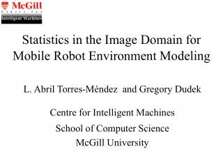 Statistics in the Image Domain for Mobile Robot Environment Modeling