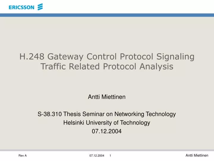 h 248 gateway control protocol signaling traffic related protocol analysis