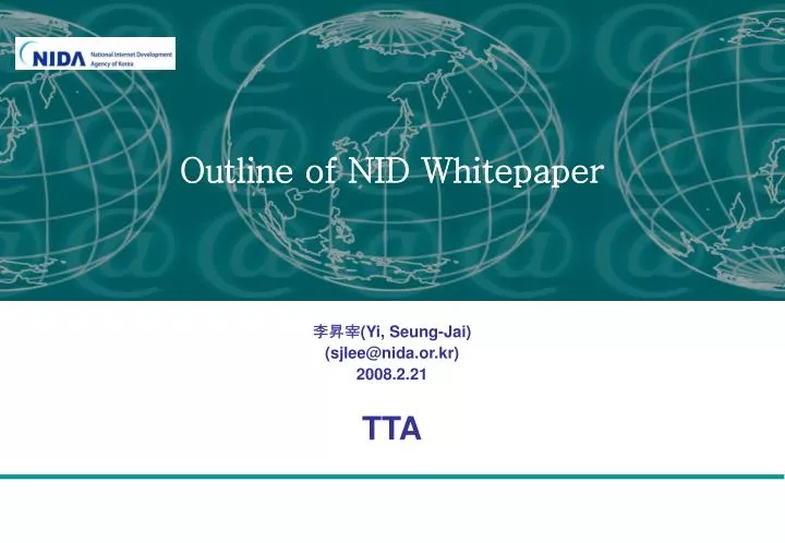 yi seung jai sjlee@nida or kr 2008 2 21 tta