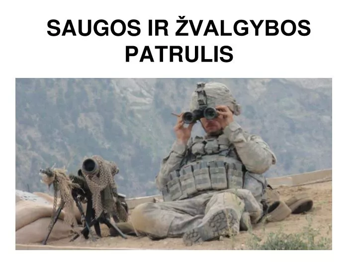 saugos ir valgybos patrulis