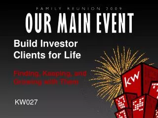 Build Investor Clients for Life