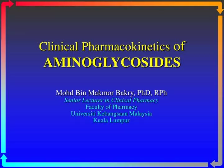 clinical pharmacokinetics of aminoglycosides