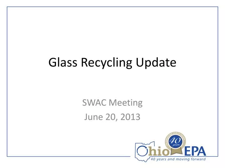 glass recycling update