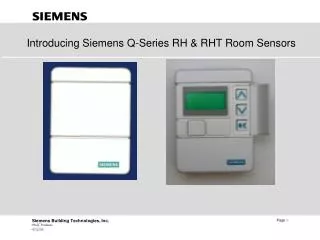Introducing Siemens Q-Series RH &amp; RHT Room Sensors