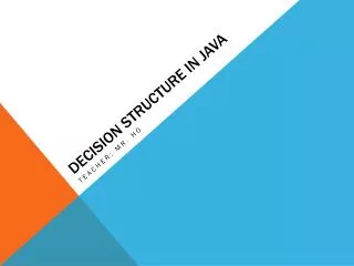 Decision Structure in Java