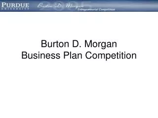 Burton D. Morgan Business Plan Competition