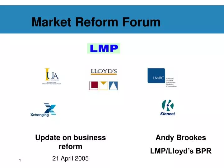 market reform forum