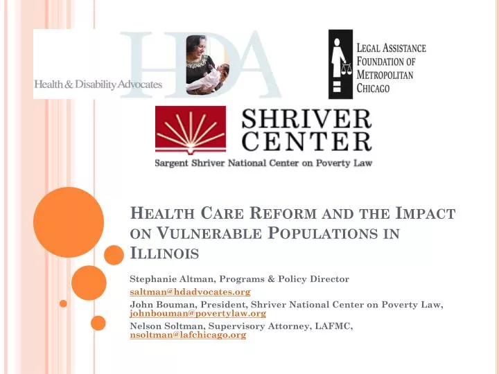 health care reform and the impact on vulnerable populations in illinois