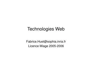 technologies web