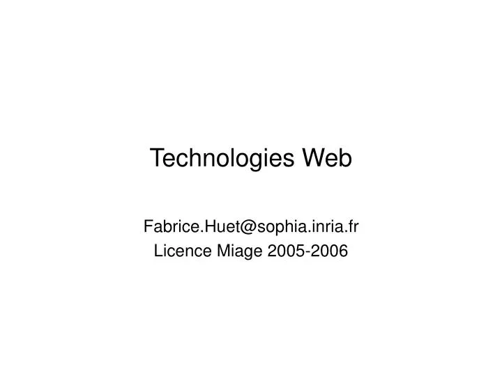 technologies web