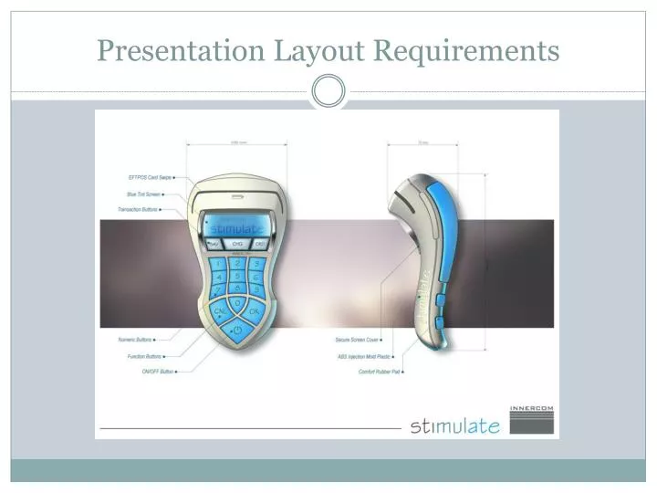 presentation layout requirements