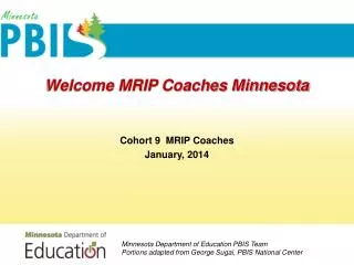 Welcome MRIP Coaches Minnesota