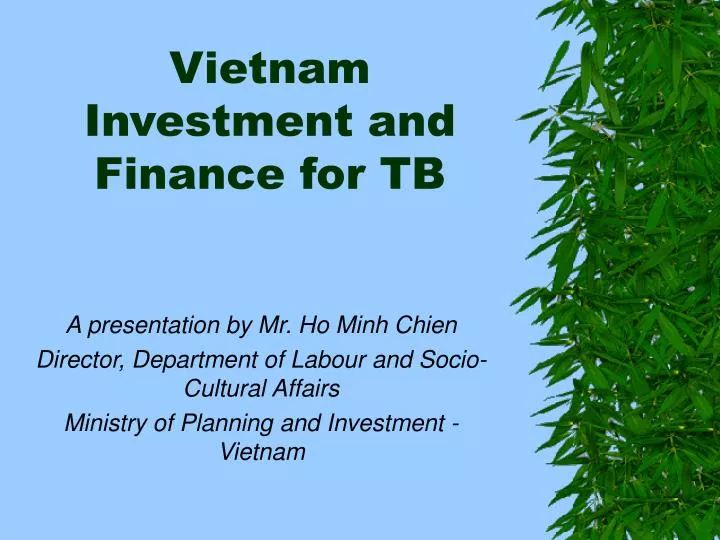 vietnam investment and finance for tb