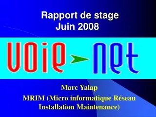 rapport de stage juin 2008