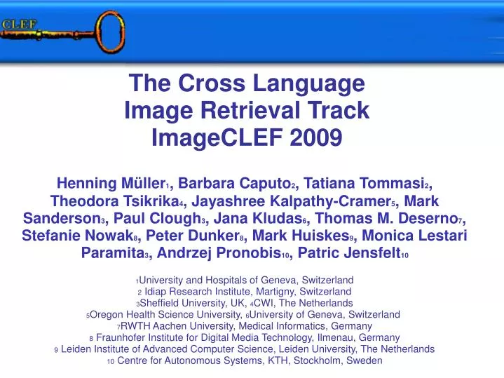 the cross language image retrieval track imageclef 2009