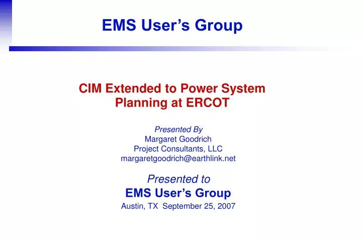 cim extended to power system planning at ercot