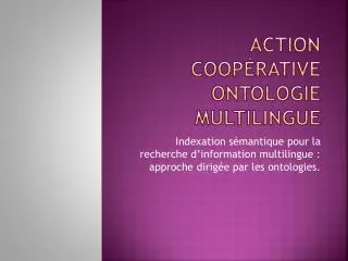 action coop rative ontologie multilingue