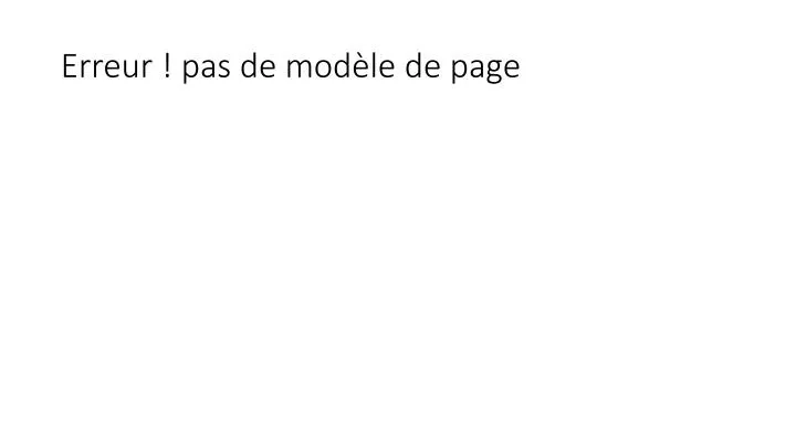 erreur pas de mod le de page