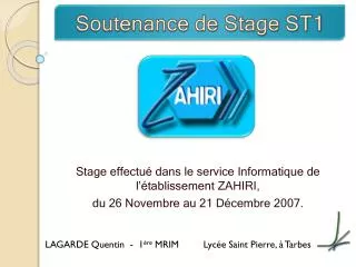 soutenance de stage st1