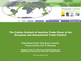 The Carbon Content of Austrian Trade Flows in the European and International Trade Context