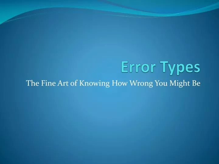 error types