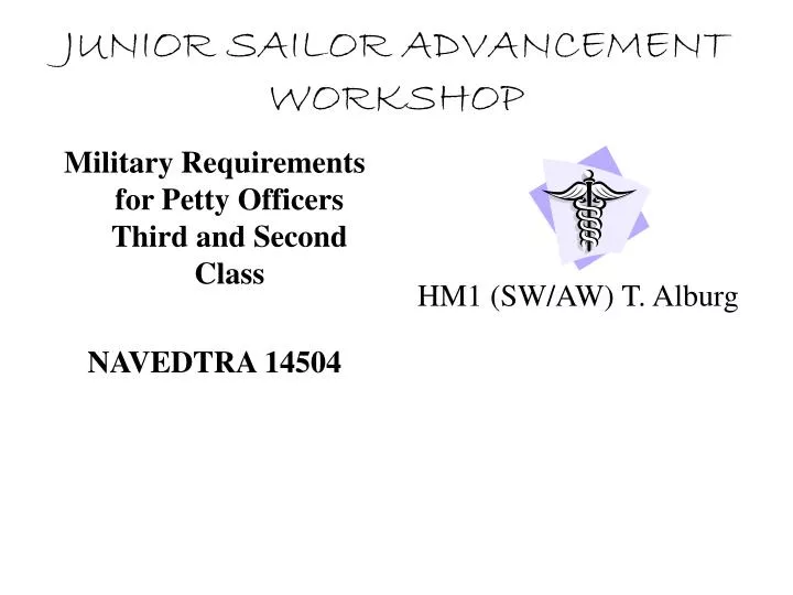 junior sailor advancement workshop