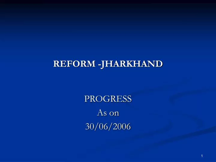 reform jharkhand