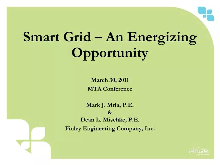 smart grid an energizing opportunity