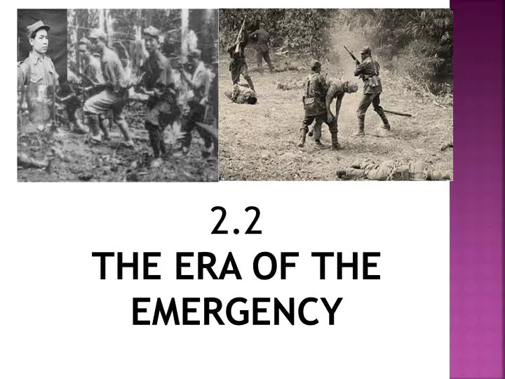 2 2 the era of the emergency