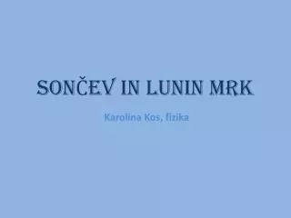 son ev in lunin mrk