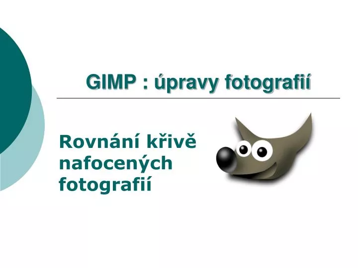 gimp pravy fotografi