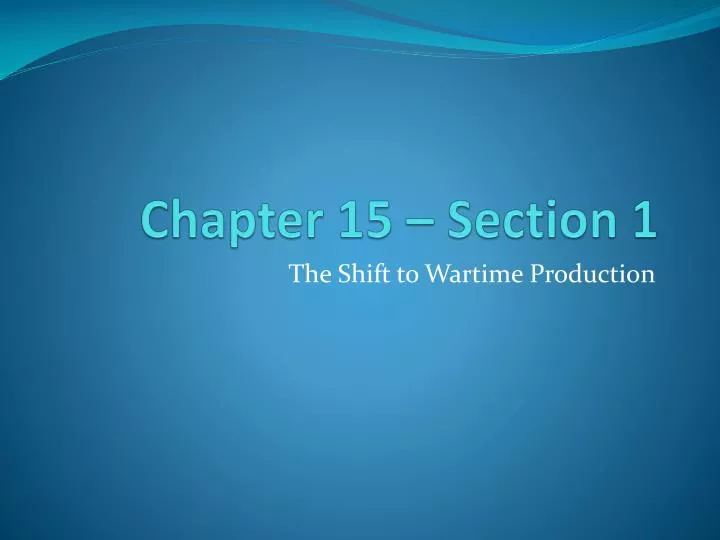 chapter 15 section 1