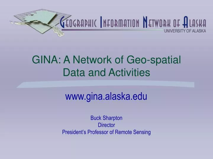 gina a network of geo spatial data and activities