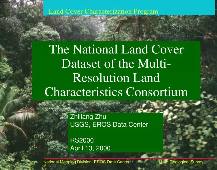 the national land cover dataset of the multi resolution land characteristics consortium