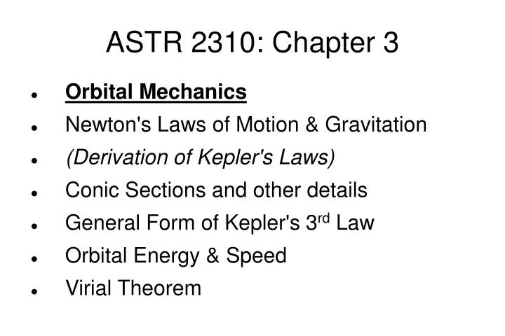 astr 2310 chapter 3