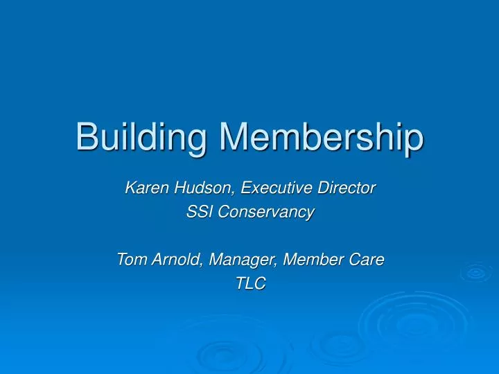 building membership