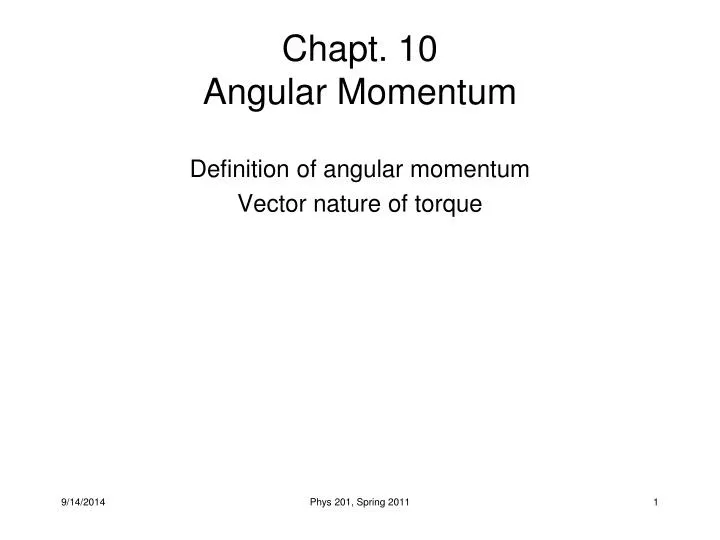 chapt 10 angular momentum