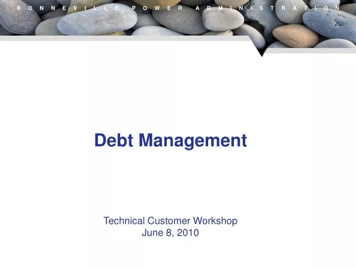 debt management technical customer workshop june 8 2010
