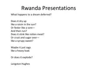 Rwanda Presentations