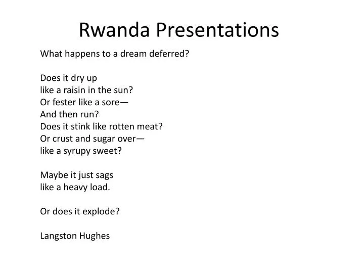 rwanda presentations