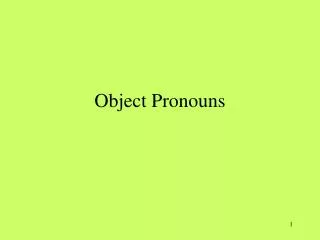 object pronouns