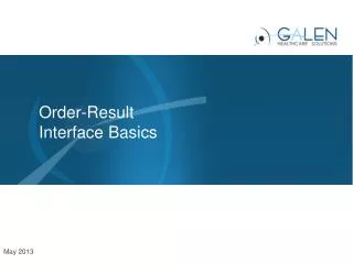 Order-Result Interface Basics