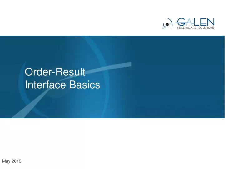 order result interface basics